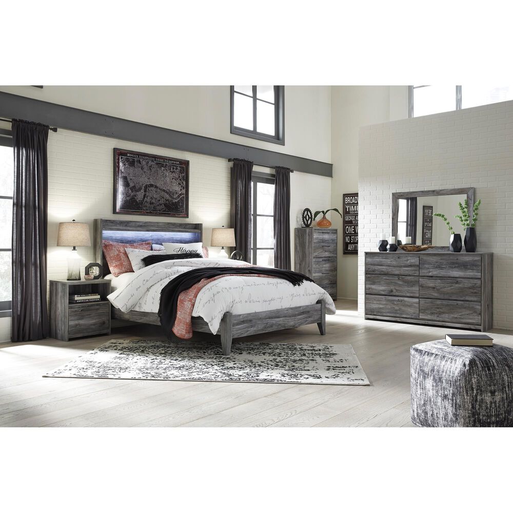 Signature Design by Ashley Baystorm 3 Piece Queen Bedroom Set in Gray, , large