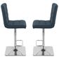 CorLiving Adjustable Square Base Barstool in Dark Blue (Set of 2), , large