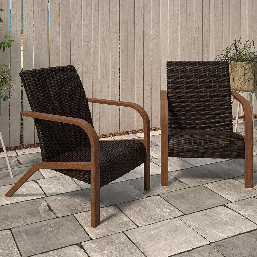 DHP SmartWick Patio Lounge Chair Dark Brown &#40;Set of 2&#41;, , large