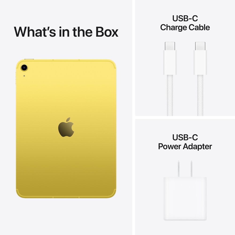 Apple 11-Inch iPad A16 Chip Wi-Fi + Cellular 256GB in Yellow &#40;Latest Model&#41;, , large