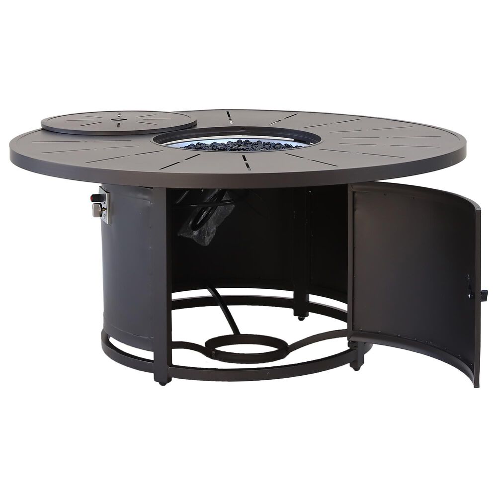 GatherCraft Hudson 5-Piece Round Firepit Chat Set in Mystic Sahara, , large