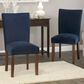 Kinfine Parsons Dining Chair with Dark Navy Cushion in Dark Walnut (Set of 2), , large