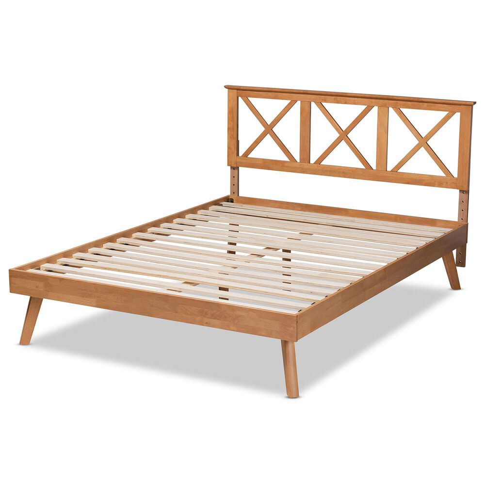 Baxton Studio Galvin Full Platform Bed in Brown, , large