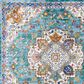 Safavieh Aria 2" x 8" Turquoise and Ivory Runner, , large