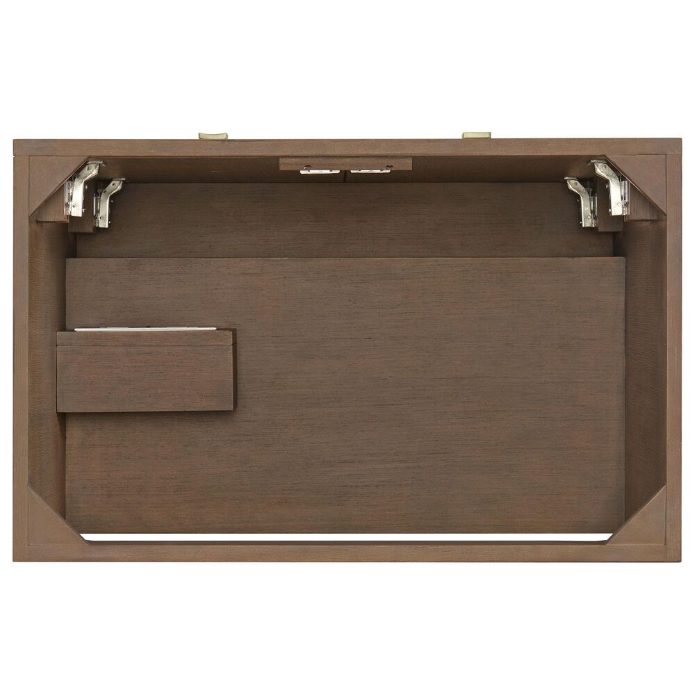37B Kinsale 30" Single Bathroom Vanity Cabinet in Walnut Drift with White Composite Stone Top and Backsplash, , large
