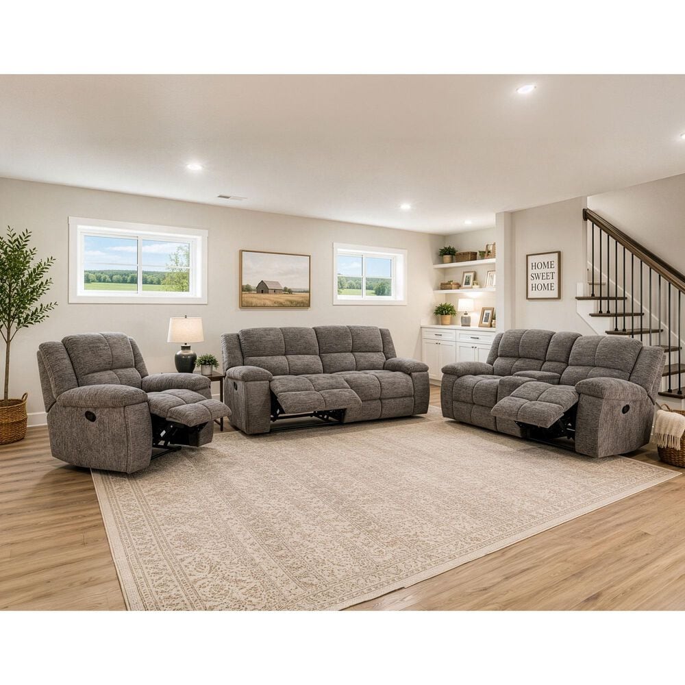 Simeon Collection Buster Manual Recliner in Cabot Stone, , large