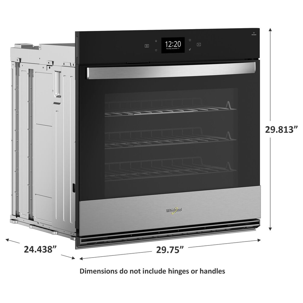 Whirlpool 30&quot; Single Smart Wall Oven with Air Fry in Fingerprint Resistant Stainless Steel, , large