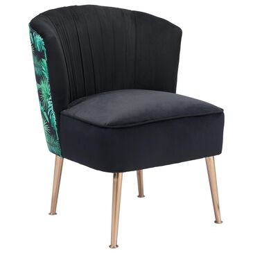 Zuo Modern Tonya Accent Chair in Black, Multicolor and Gold, , large