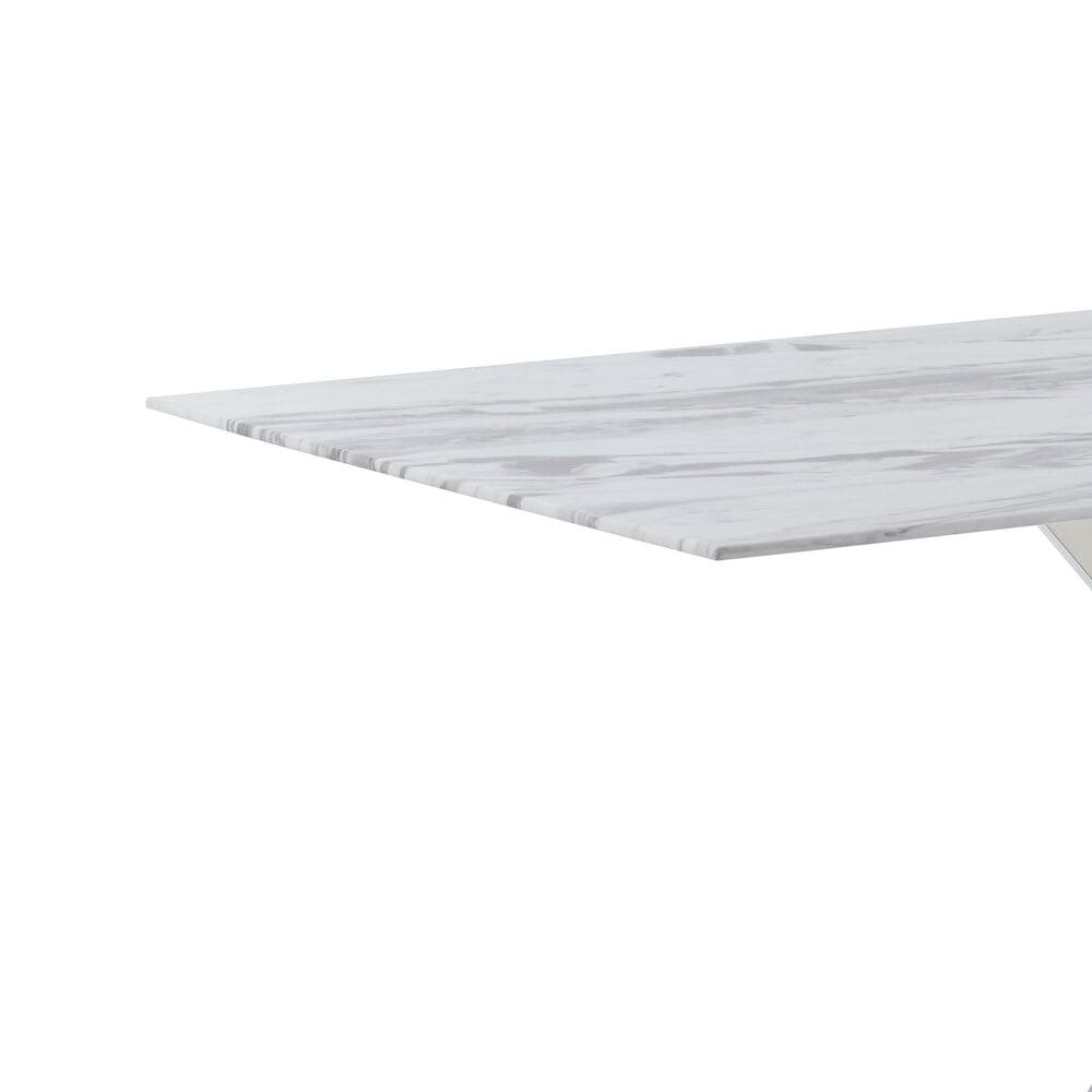 Global Furniture USA Dining Table in Light Grey Silver Marble, , large