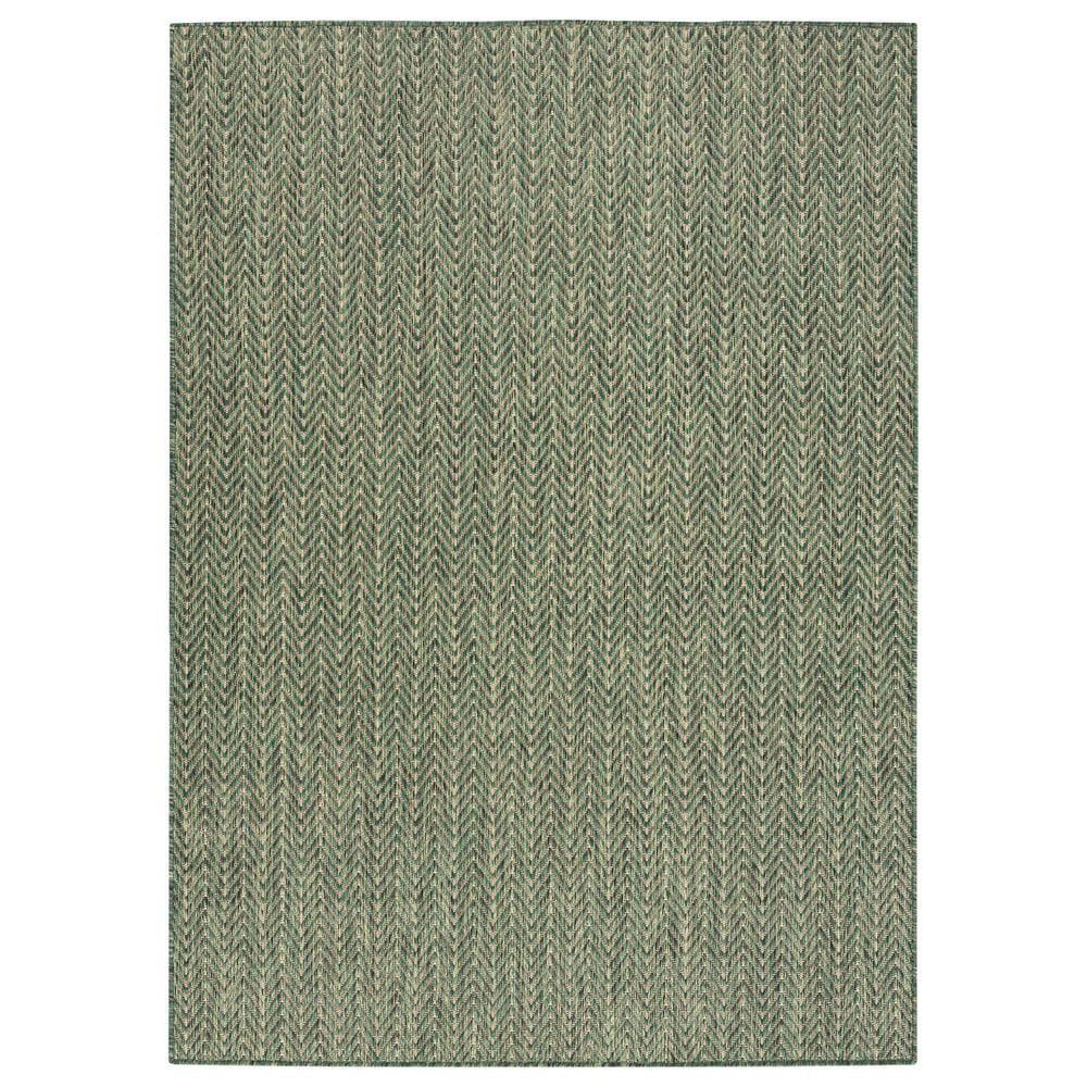 Nourison Horizon HOZ02 Green 5" x 7" Indoor/Outdoor Area Rug, , large
