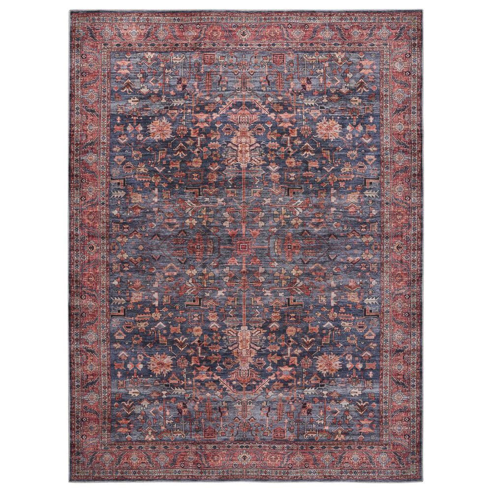Nourison Grand Washables 9"2" x 12" Navy Brick Area Rug, , large