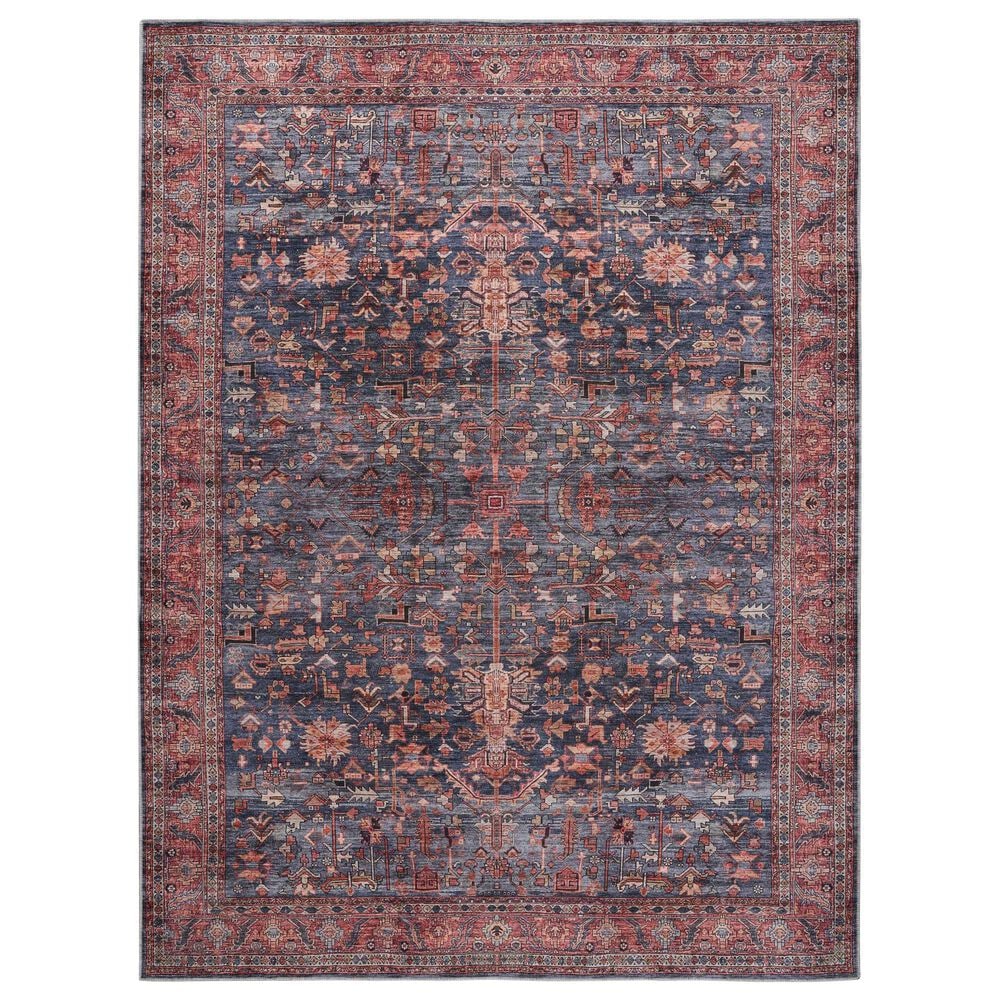 Nourison Grand Washables 9"2" x 12" Navy Brick Area Rug, , large
