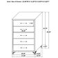 Coaster Lucia 5-Drawer Chest in Black and Chrome, , large