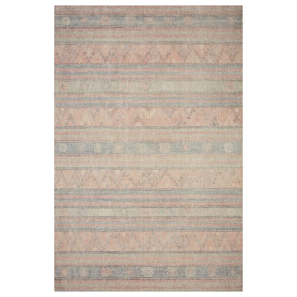 ED Ellen DeGeneres Crafted by Loloi Alameda ALA-02 3"6" x 5"6" Persimmon and Sky Area Rug, , large