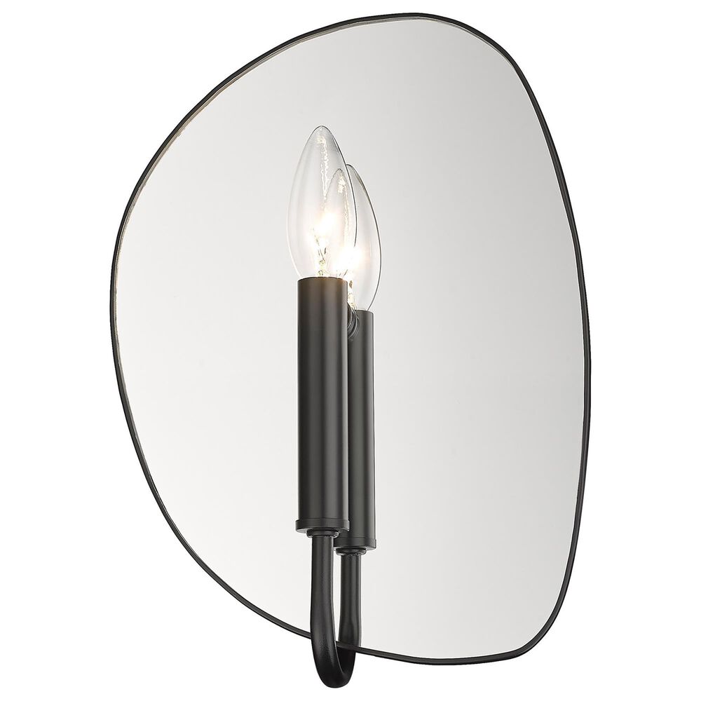 Golden Lighting Tessa 1-Light Wall Sconce in Matte Black, , large