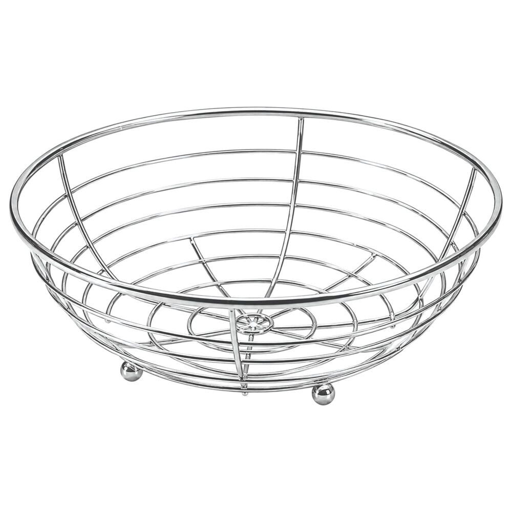 Home Basics Flat Wire Fruit Bowl in Silver, , large