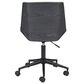 Zuo Modern Maker Office Chair with White Faux Leather in Black, , large