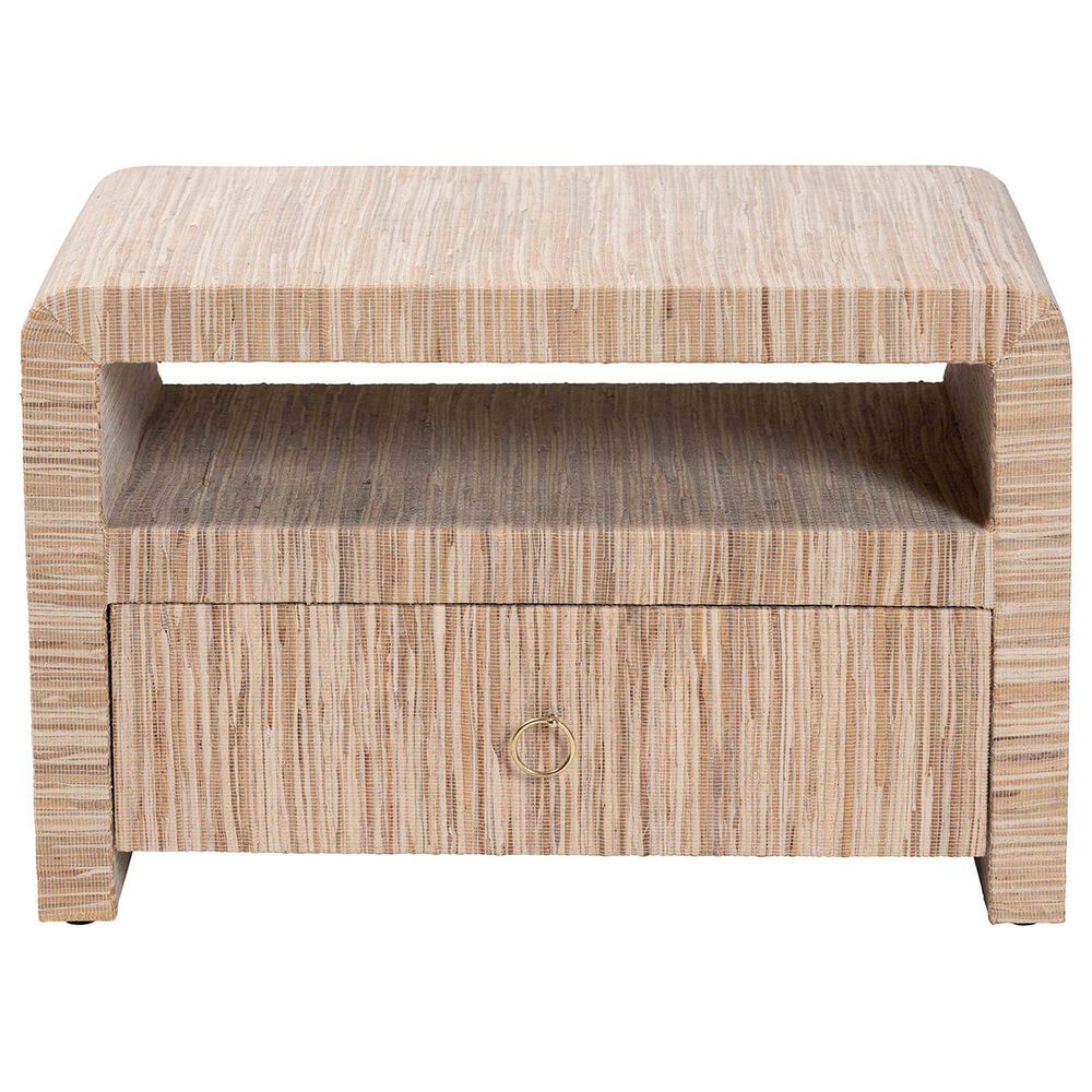 Baxton Studio Hannah 1-Drawer Nightstand in Natural, , large