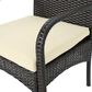 Hearth and Haven Cordoba Outdoor Dining Chair with Beige Cushions in Brown (Set of 2), , large