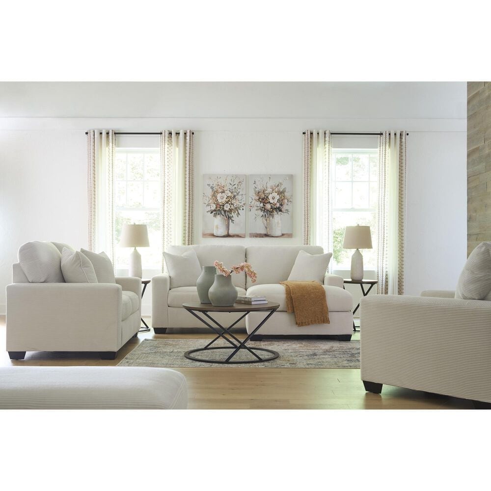 Ashley Greenbriar Stationary Loveseat Chaise in Ivory, , large