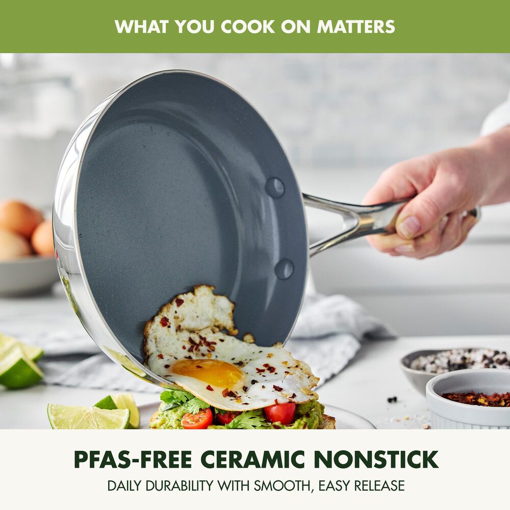 Green Pan Valencia Pro 12" Open Frypan in Stainless Steel, , large