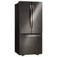 LG 21.8 Cu. Ft. 3-Door French Door Refrigerator in Black Stainless Steel, , large