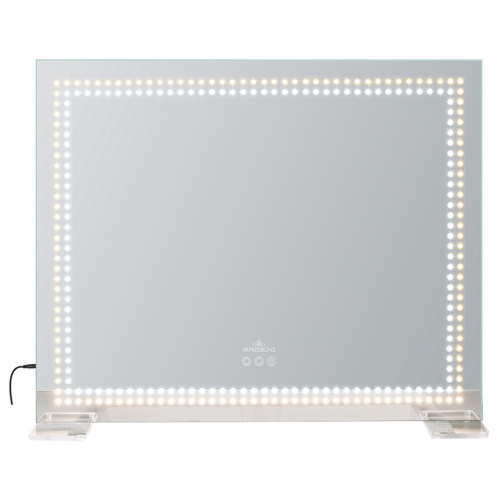 Impressions Vanity RGB Light Vanity and Mirror without Seat in White, , large