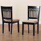 Baxton Studio Genesis Side Chair with Beige Cushion in Dark Brown (Set of 2), , large