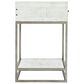 Bernhardt Highland Park Alvar Nightstand in Brushed White and Glazed Silver, , large