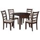 Coaster Barton 5-Piece Round Dining Set in Dark Brown, , large