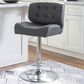 Linon Home Decor Bohen Swivel Bar Stool in Polished Chrome, , large