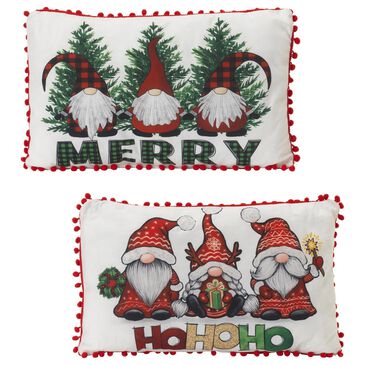 The Gerson Company 20" Holiday Gnome Throw Pillow (Set of 2), , large
