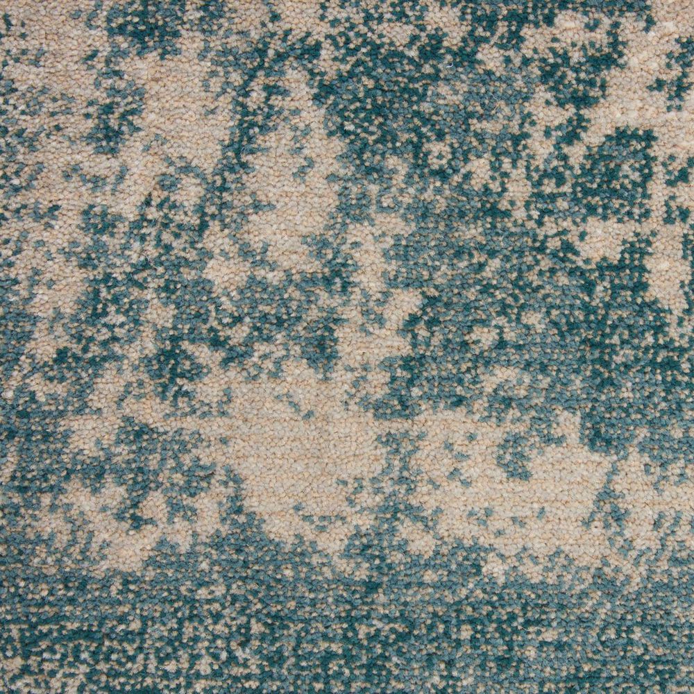 Nourison Maxell MAE13 9&#39;3&quot; x 12&#39;9&quot; Ivory and Teal Area Rug, , large