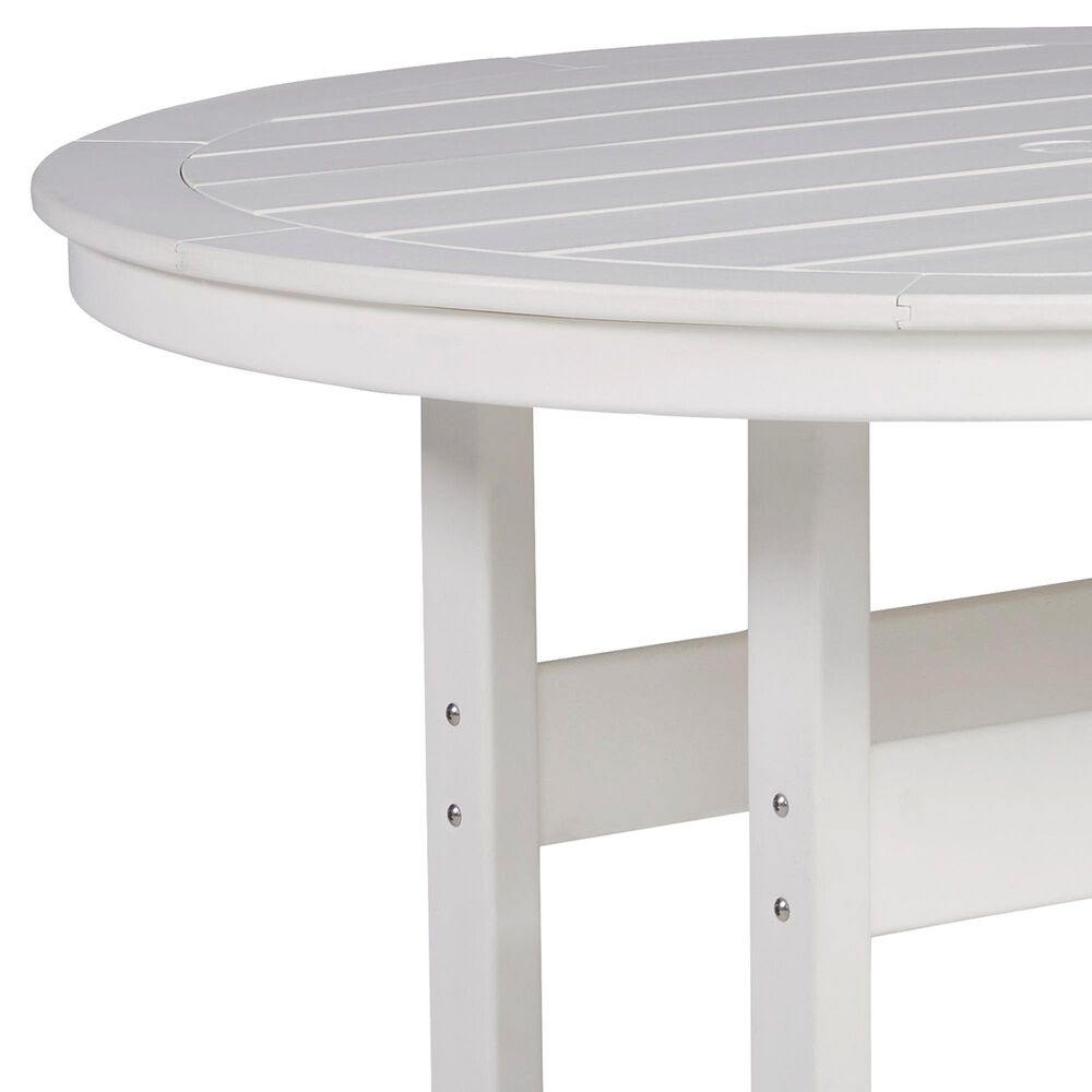 Ashley Crescent Luxe Round Dining Table in White, , large