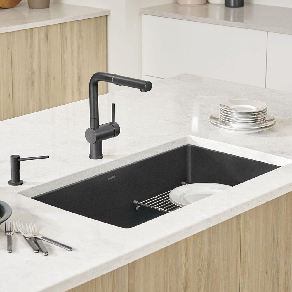Blanco Precis 32&quot; Super Single Bowl Kitchen Sink in Anthracite, , large