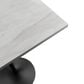 Leisuremod LeisureMod Verve Collection Modern Bar Height Table Black Base with 36 Square Marbleized White Laminated  Top, , large