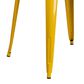 Flash Furniture 5-Piece Metal Bistro Table Set in Yellow, , large