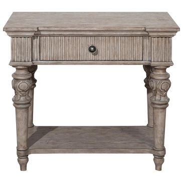 Chapel Hill Kingsbury 1 Drawer Nightstand in Gray and Brown with USB Port, , large