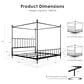 Furniture of America Elliot King Canopy Bed in Black, , large