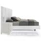 New Heritage Europa Wood Queen Panel Bed with 2 Nightstands in White, , large