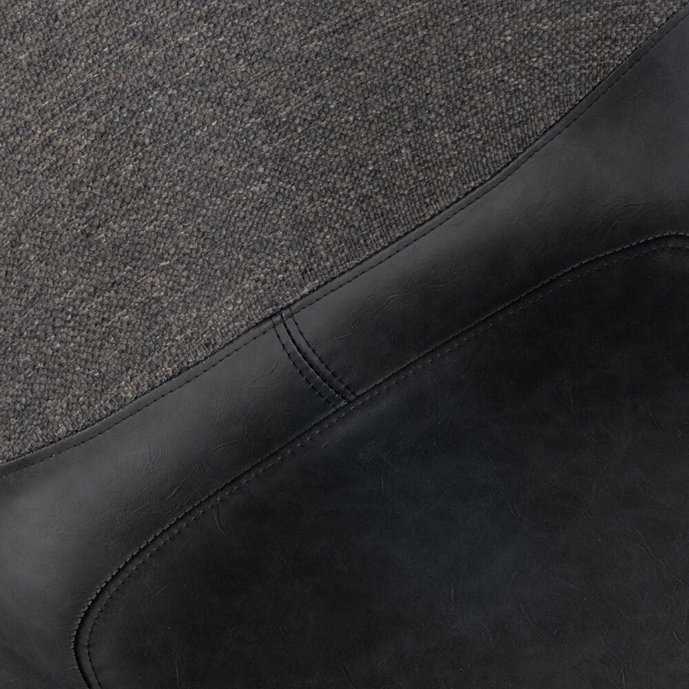 Lumisource Outlaw Side Chair with Black and Grey Cushion in Black &#40;Set of 2&#41;, , large