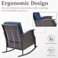 Sunwell Garden 3-Piece Patio Chat Set with Two Rocking Chair in Navy, , large