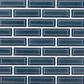MS International Highland Park Bay Blue 2" x 6" Beveled Ceramic Tile, , large