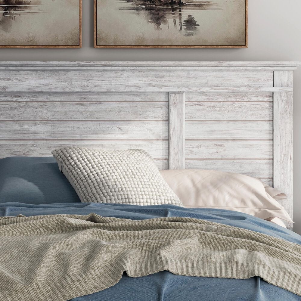 Ashley Makidern 2 Piece King Storage Bedroom Set with Two Drawers in Whitewash, , large
