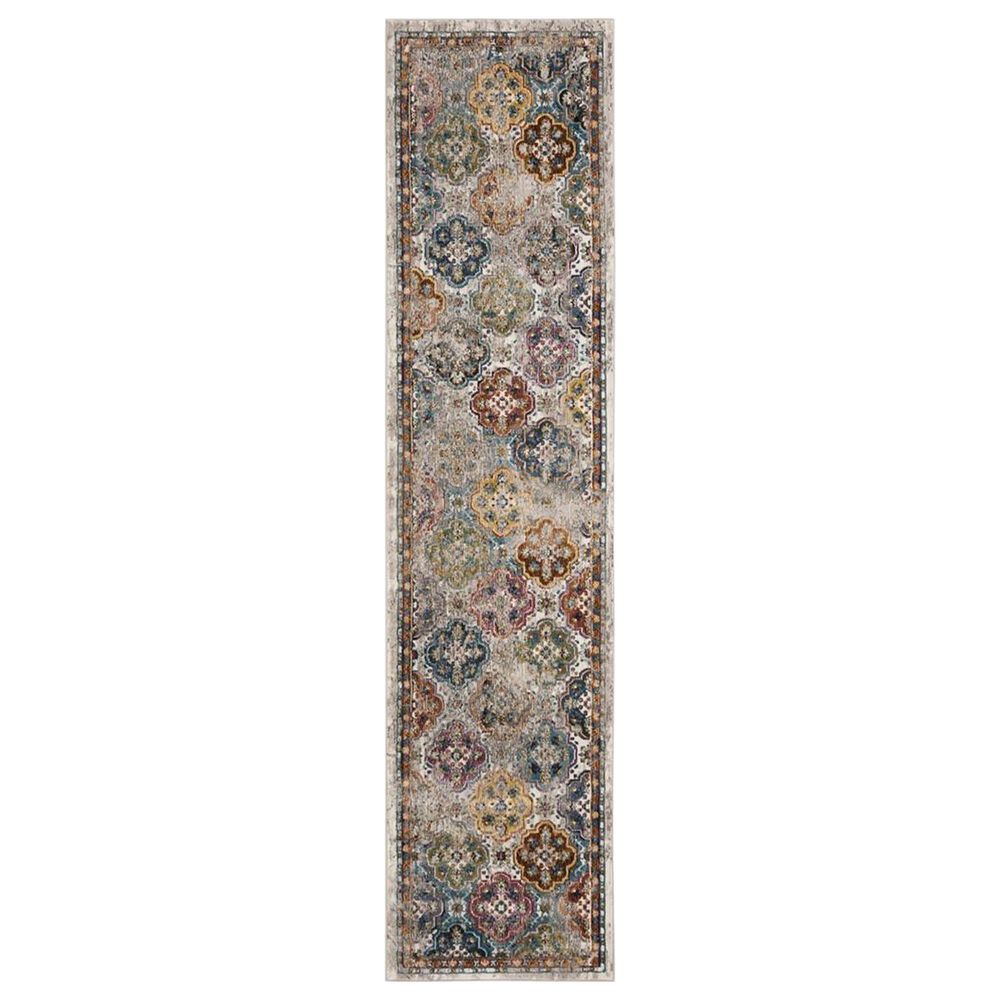 Safavieh Aria 2" x 8" Beige and Multicolor Runner, , large