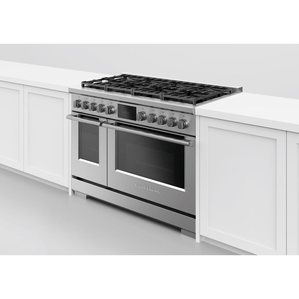 Fisher and Paykel 48" Professional Dual Fuel Range with 8 Burners and Natural Gas in Stainless