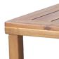 Hearth and Haven 2-Piece Patio Conversation Set with Cream Cushion in Teak, , large