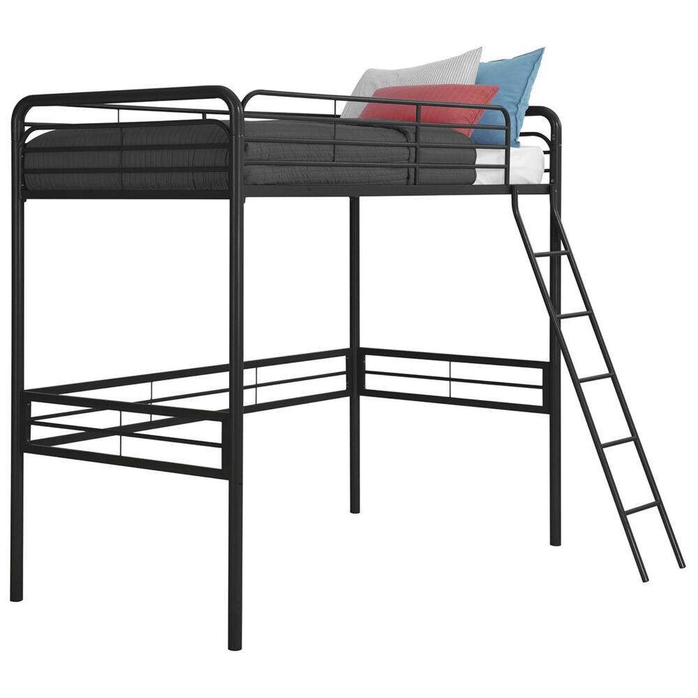 DHP DHP Twin Loft Bed in Black, , large