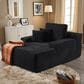 Homlux Oversized Corduroy Chaise Lounge in Black, , large