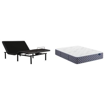 Serta Perfect Sleeper Select Aksarben Plush Queen Mattress with Serta Silver Baselogic Adjustable Base, , large